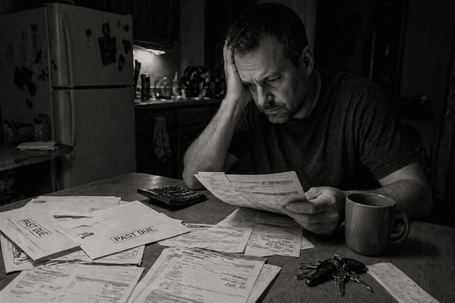 American household debt crisis — car payments, credit cards, and the income trap