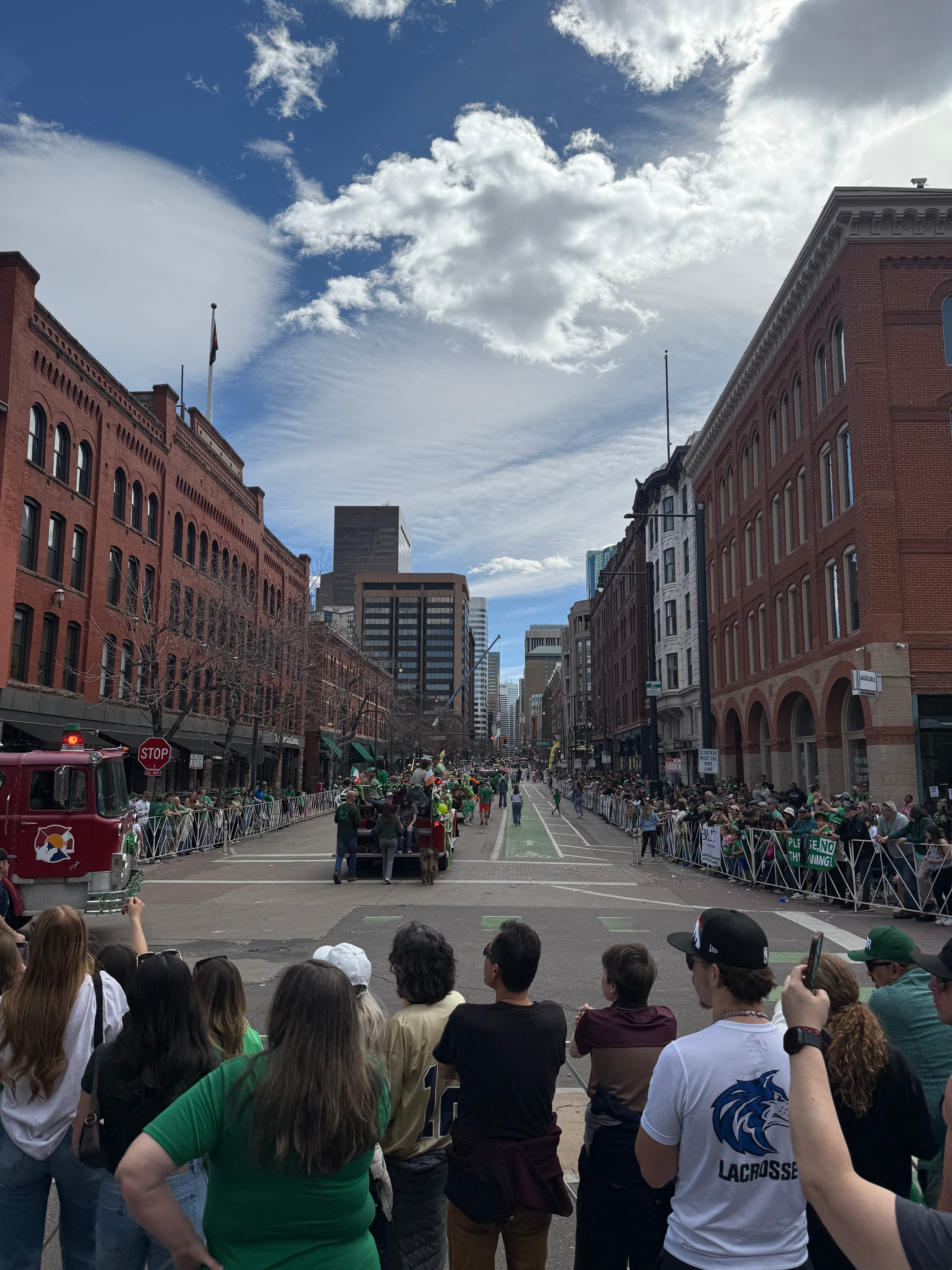 Crowd depth along the parade route