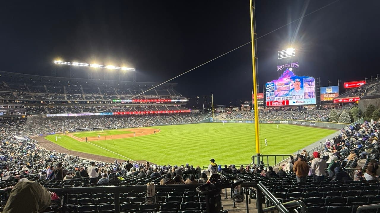 Third base late inning at Coors Field