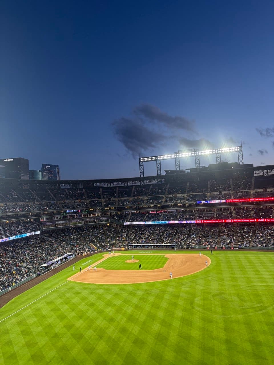 Third inning action at Coors Field