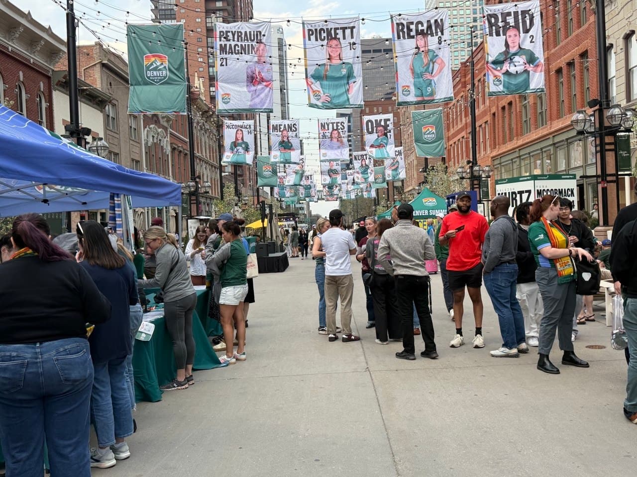 Fans rallying at Larimer Square